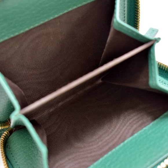 Gucci Original GG Canvas French Wallet Beige Green NEW IN BOX - Picture 7 of 10